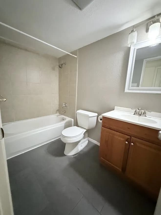 A rental bathroom before.